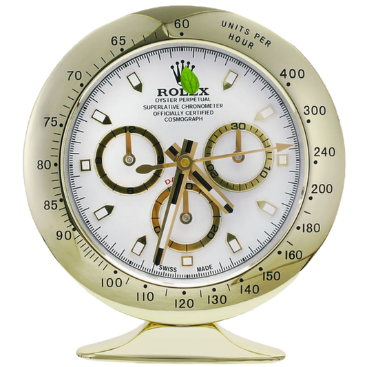 Daytona Gold, White Dial | Desk Clock