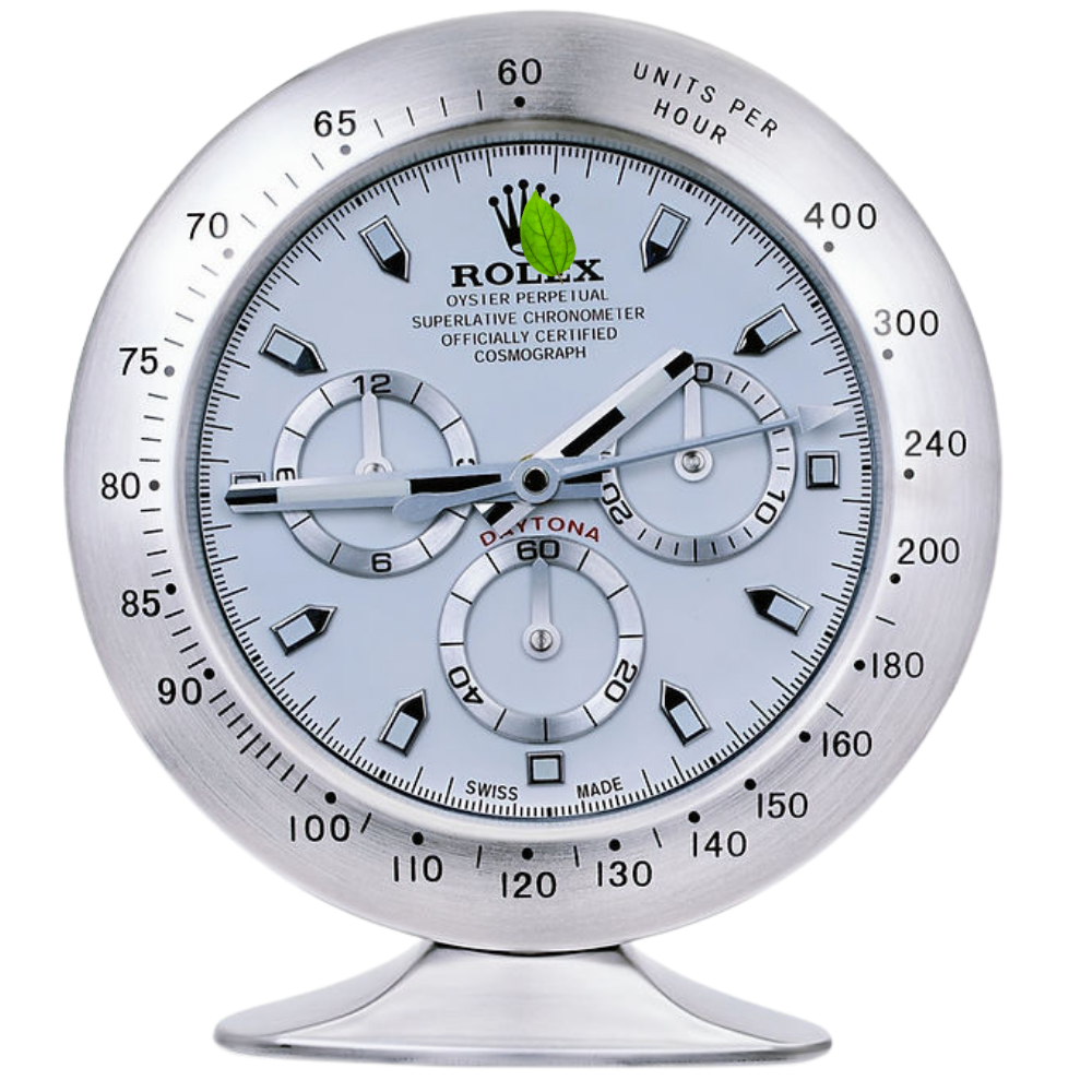 Daytona Steel, White Dial | Desk Clock