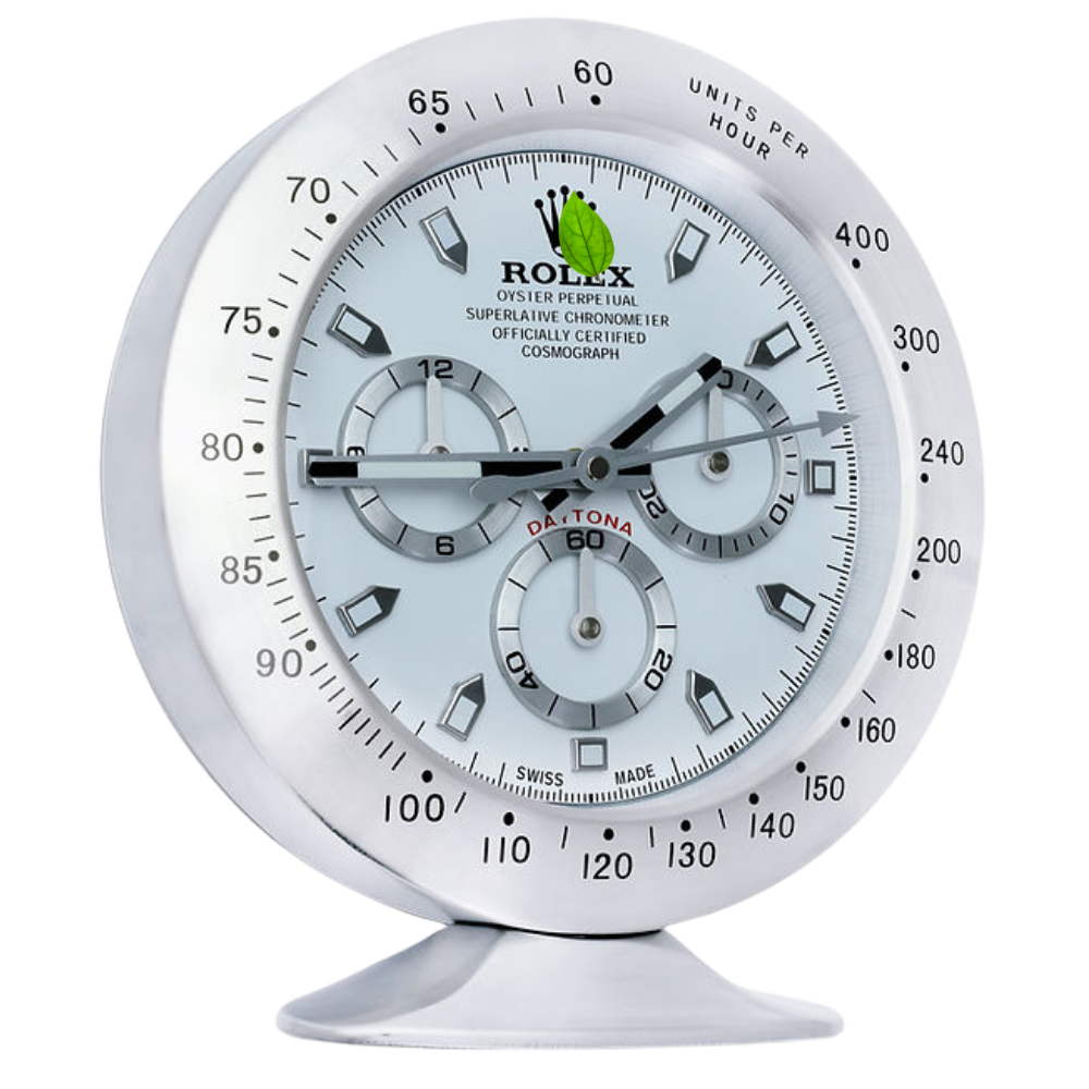 Daytona Steel, White Dial | Desk Clock