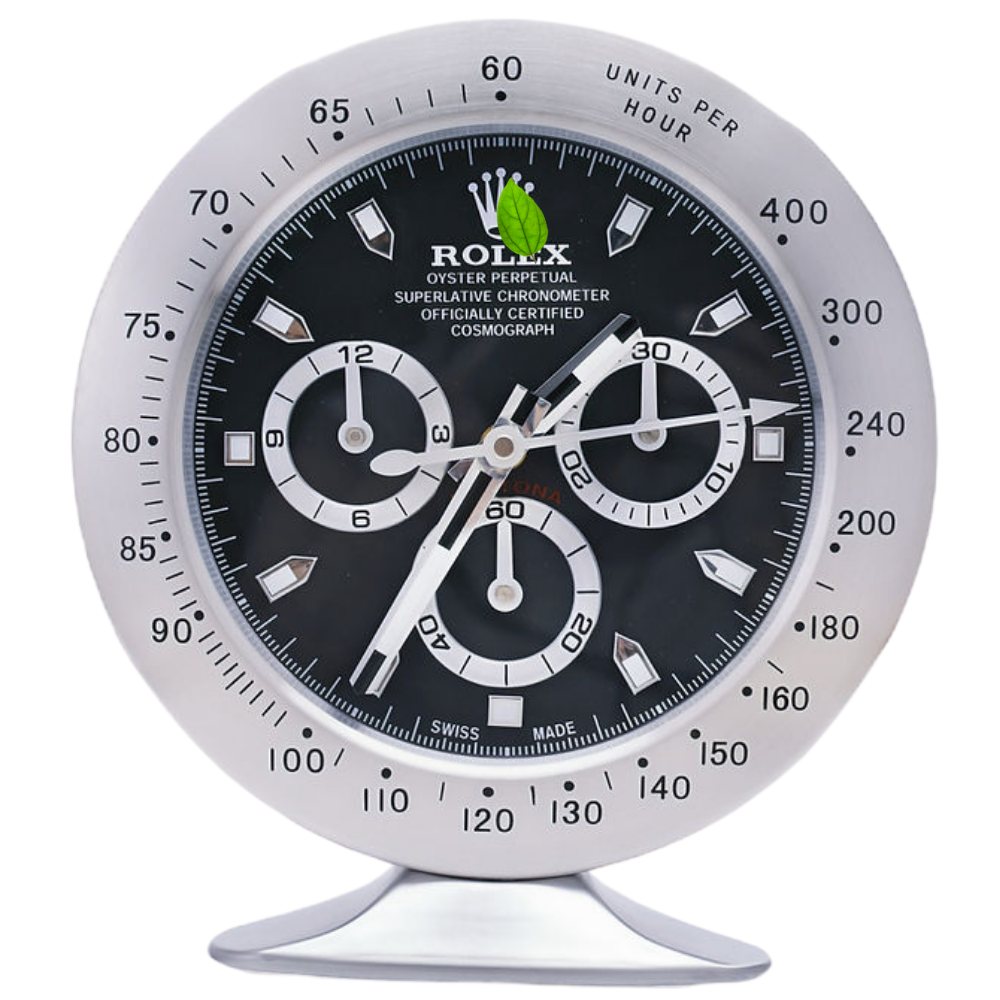 Daytona Steel, Black Dial | Desk Clock