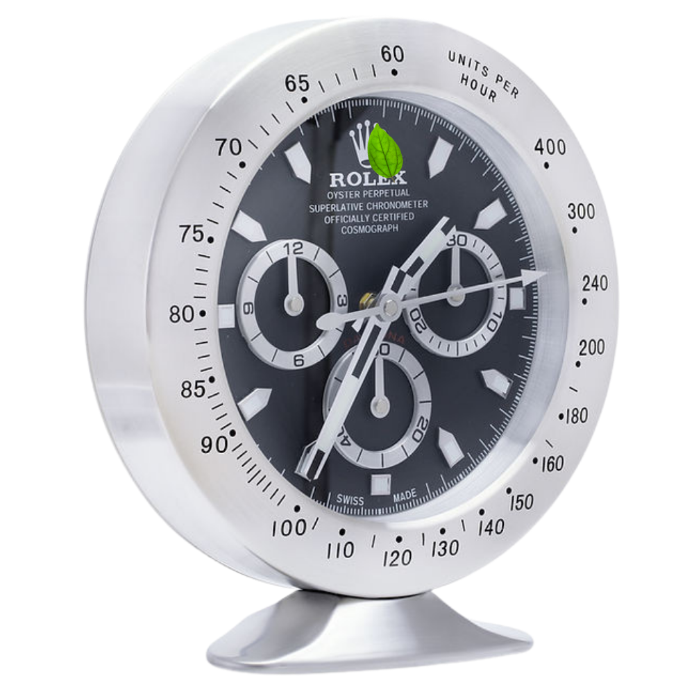 Daytona Steel, Black Dial | Desk Clock