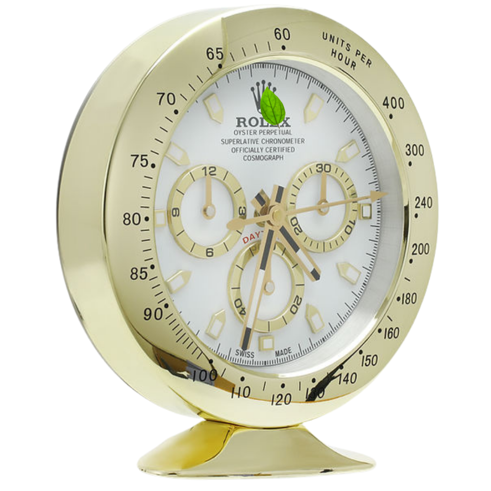 Daytona Gold, White Dial | Desk Clock