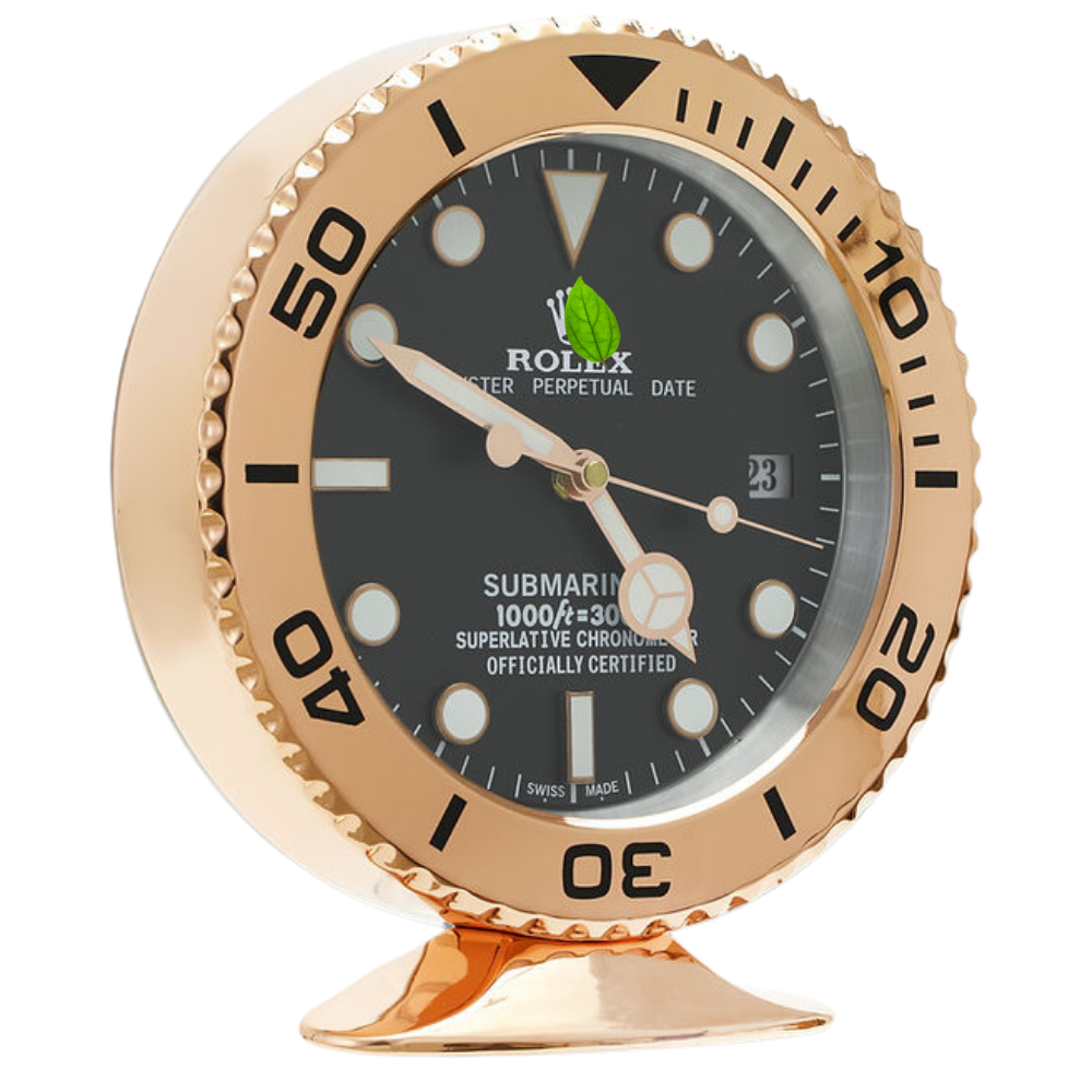Submariner Rose Gold, Black Dial | Desk Clock