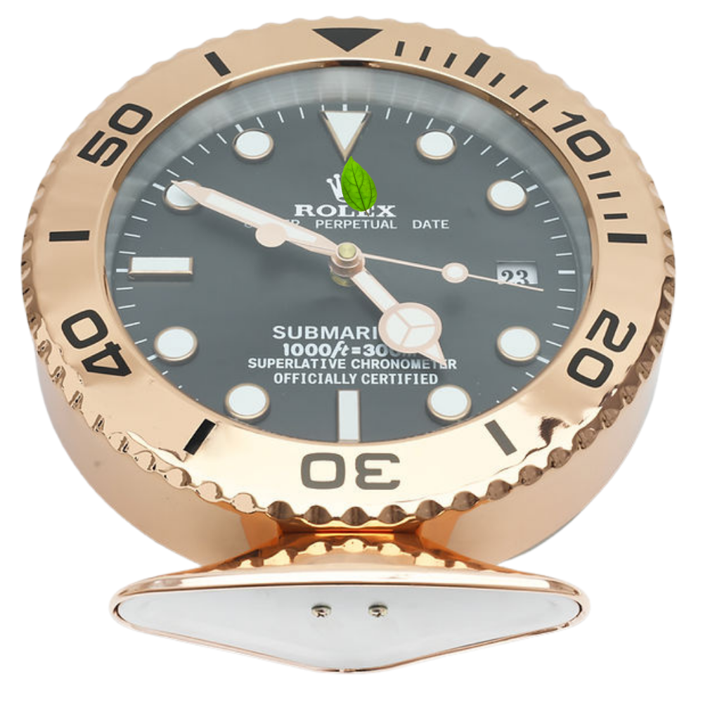 Submariner Rose Gold, Black Dial | Desk Clock