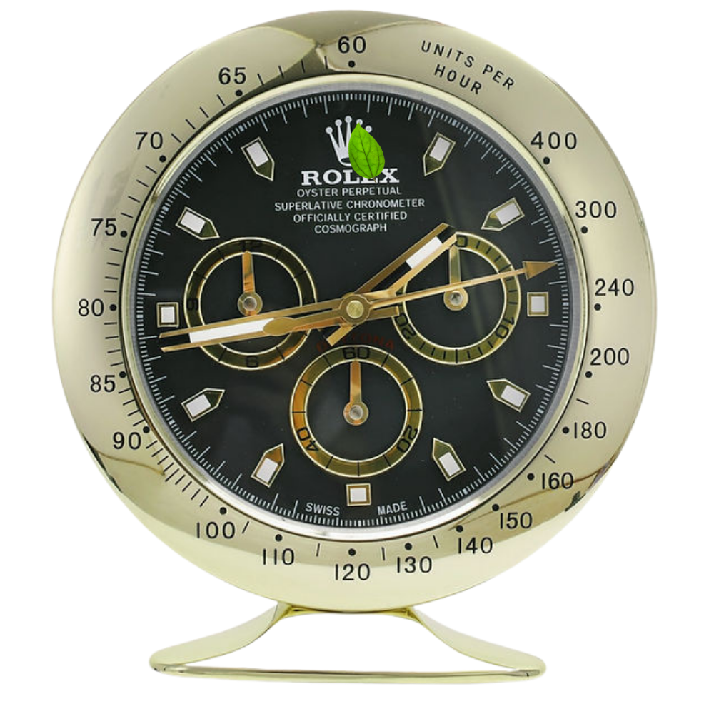 Daytona Gold, Black Dial | Desk Clock