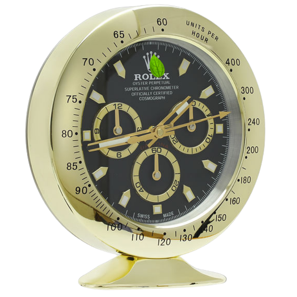 Daytona Gold, Black Dial | Desk Clock