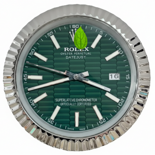 DATEJUST FLUTED STEEL MOTIF DIAL GREEN