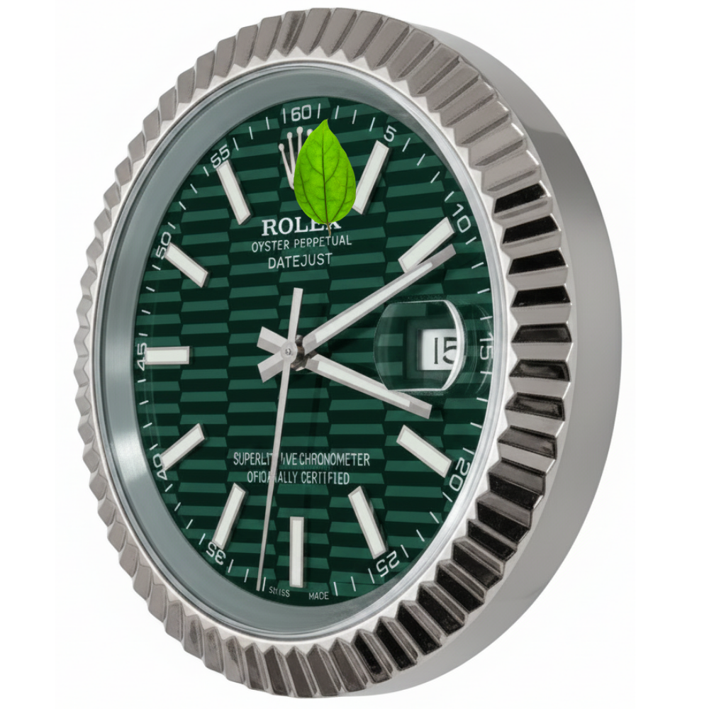 DATEJUST FLUTED STEEL MOTIF DIAL GREEN