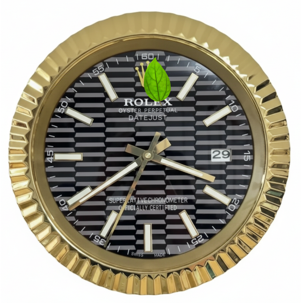 DATEJUST FLUTED GOLD MOTIF DIAL BLACK