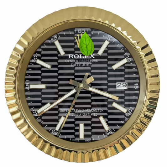 DATEJUST FLUTED GOLD MOTIF DIAL BLACK