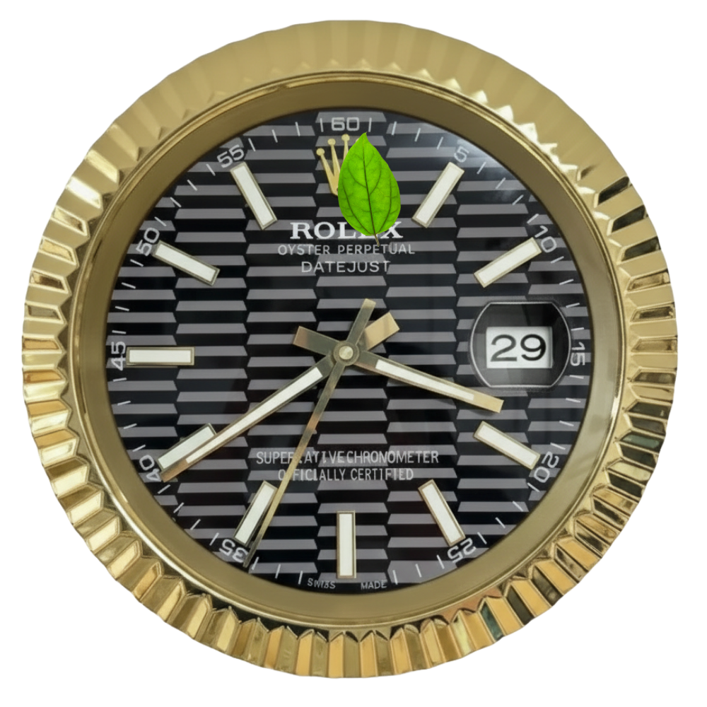 DATEJUST FLUTED GOLD MOTIF DIAL BLACK