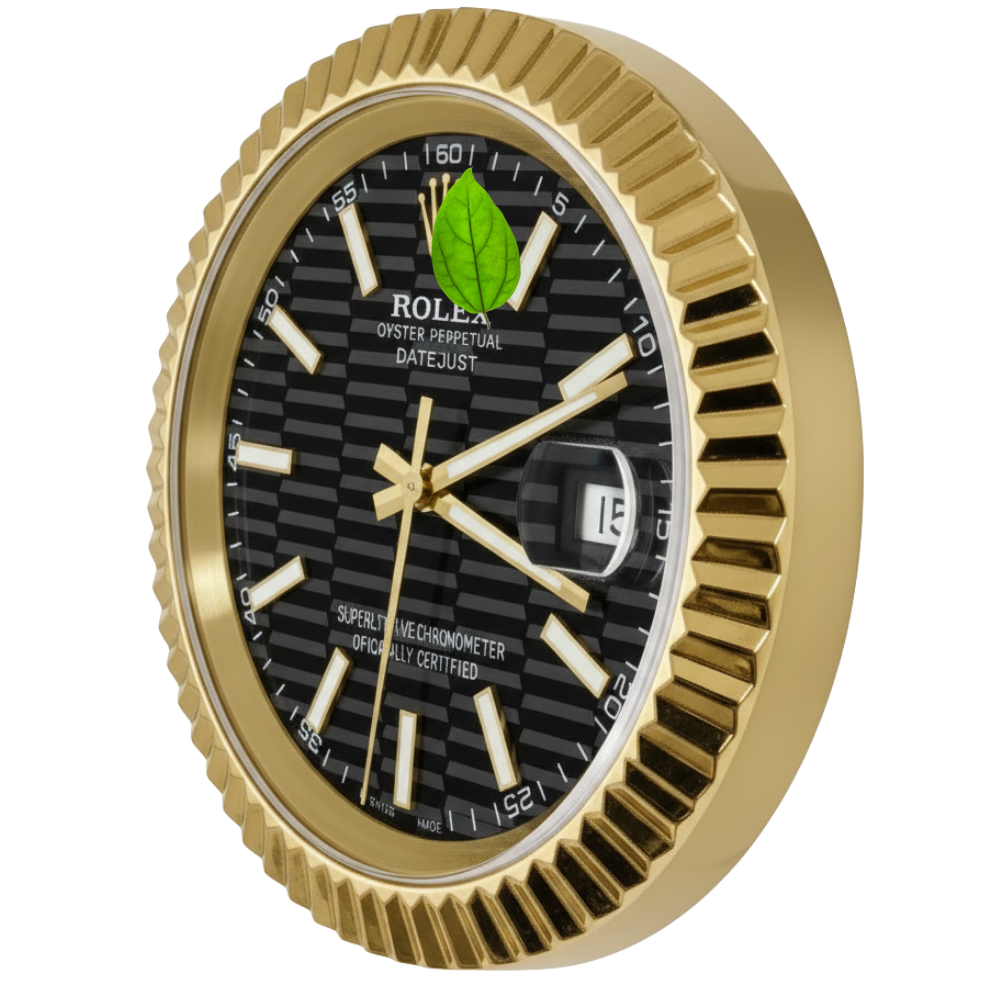DATEJUST FLUTED GOLD MOTIF DIAL BLACK