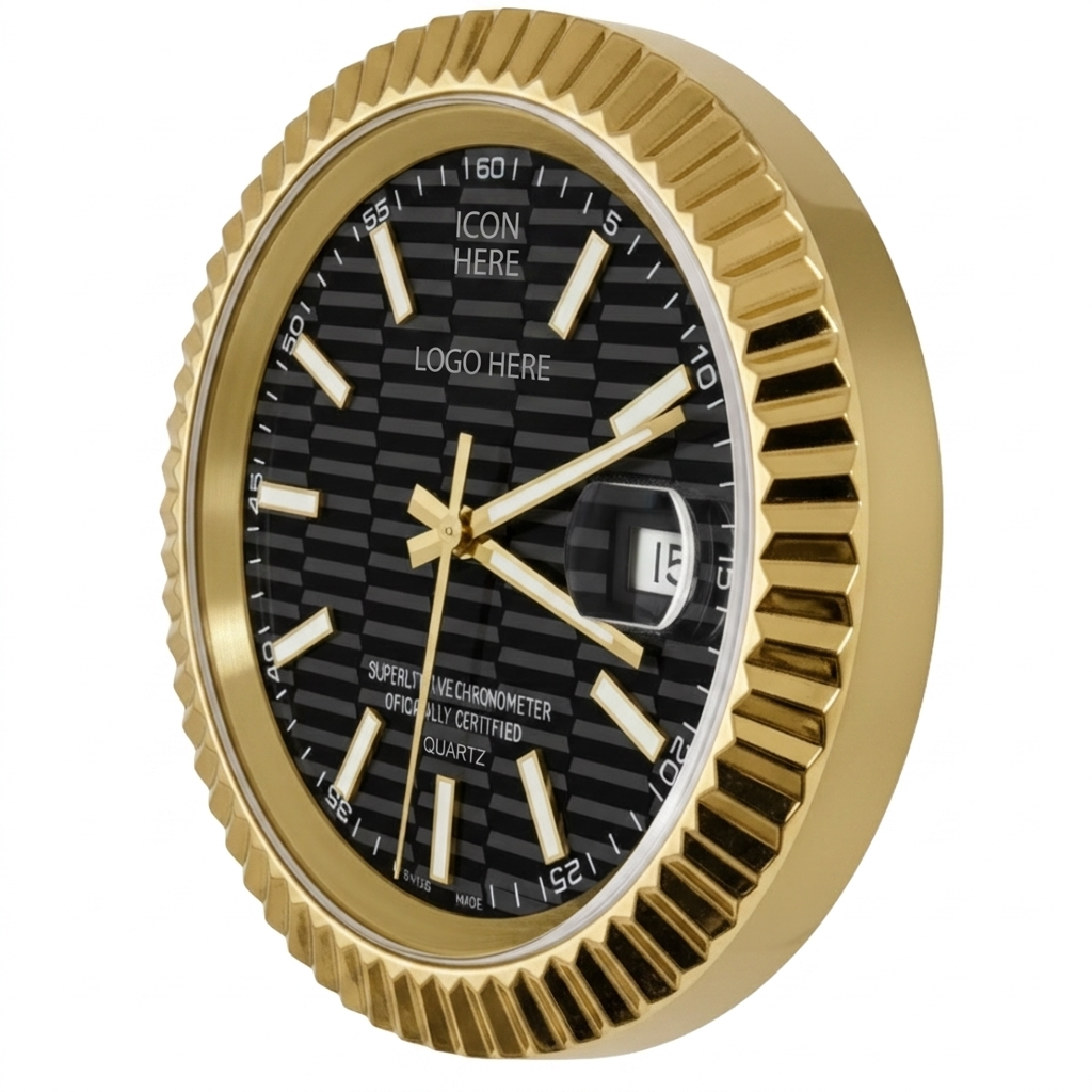 D-JUST FLUTED GOLD MOTIF DIAL BLACK