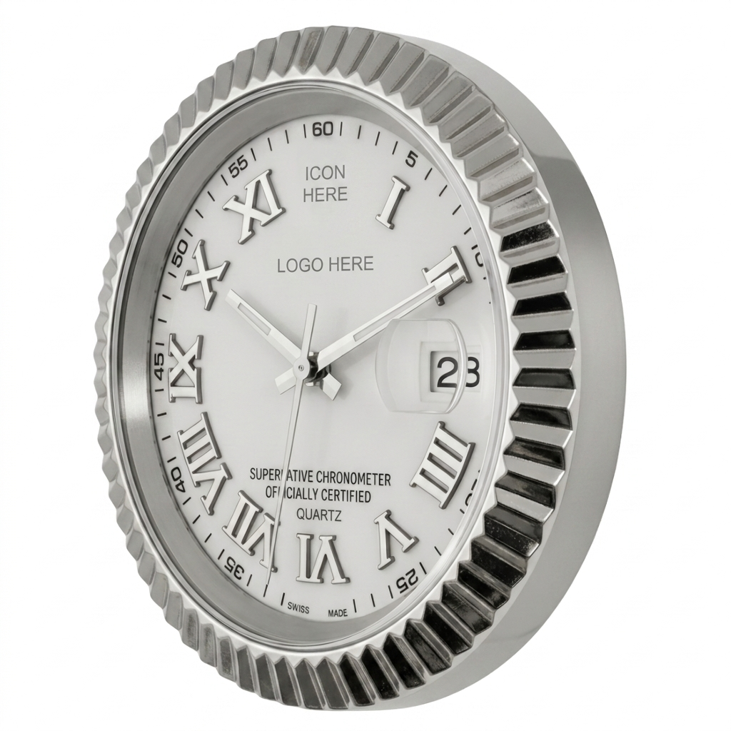 D-JUST ROMAN WHITE DIAL SILVER BEZEL