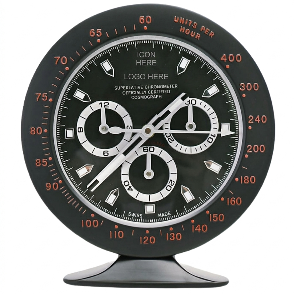 DAY-TON Black, Red Tachy | Desk Clock