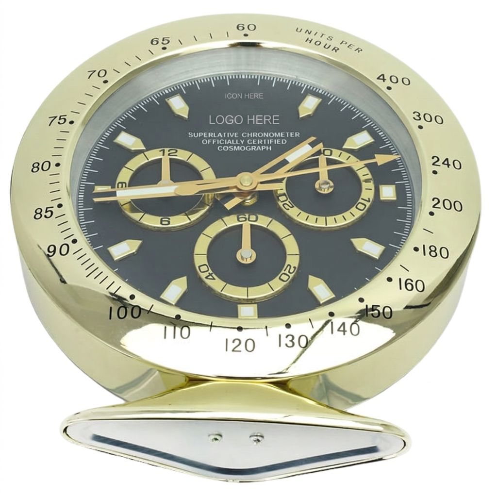 DAY-TON Gold, Black Dial | Desk Clock