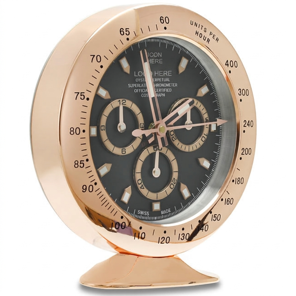 DAY-TON Rose Gold, Black Dial | Desk Clock