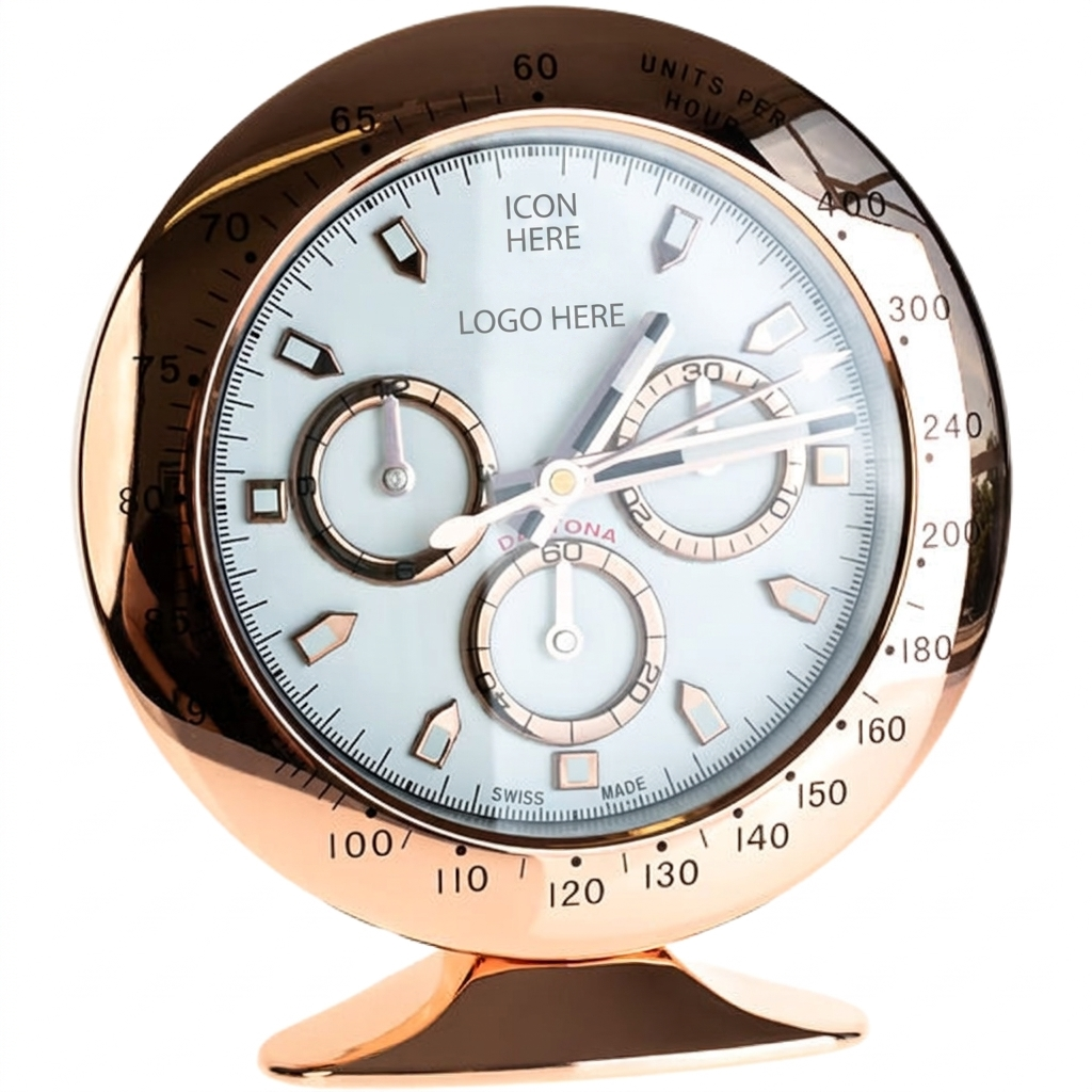 DAY-TON Rose Gold, White Dial | Desk Clock