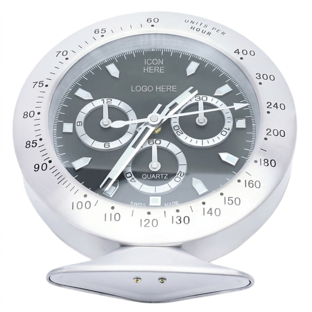DAY-TON Steel, White Dial | Desk Clock
